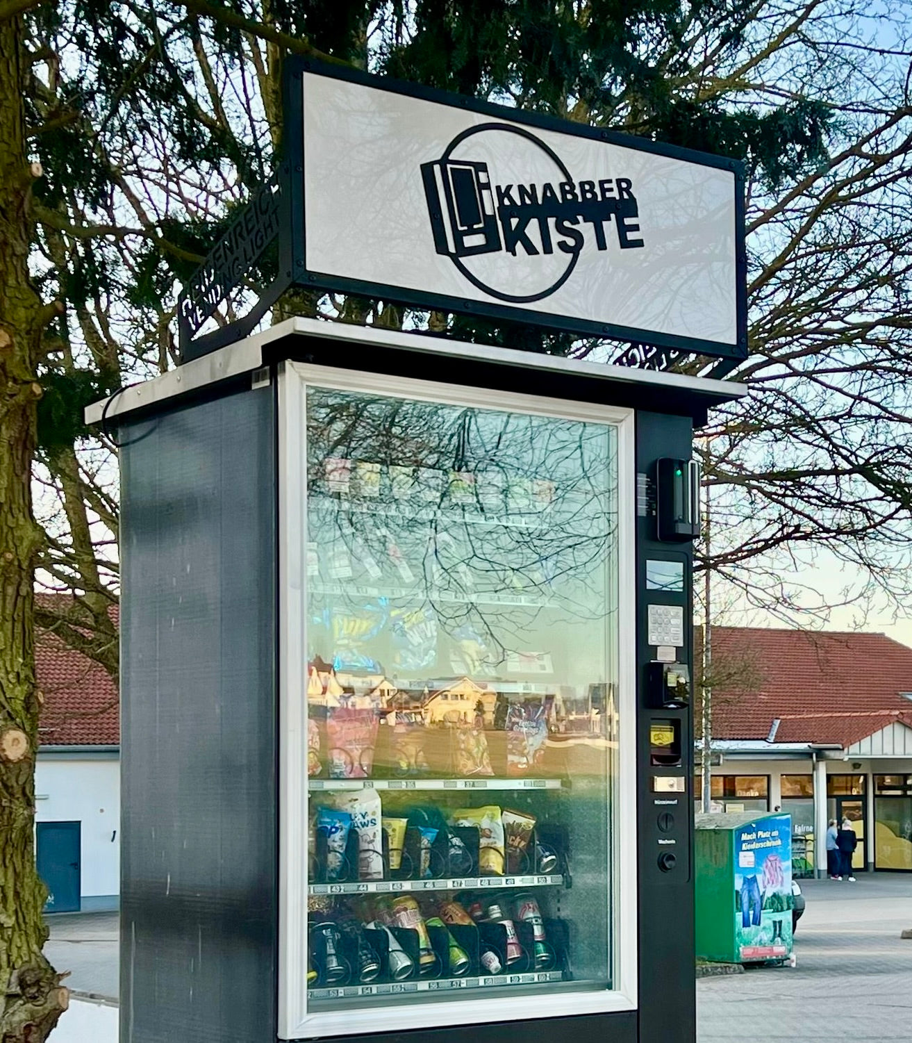 Beleuchtetes Schild für jeden Verkaufsautomat